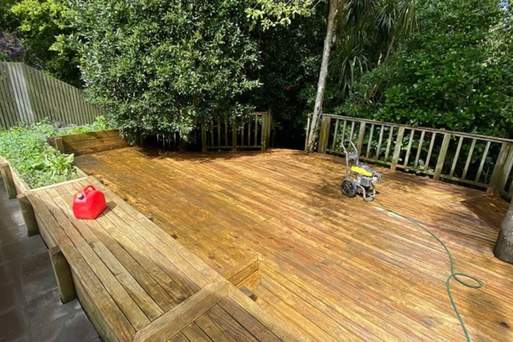 Outdoor timber decks designed by Deck Builders Palmerston North blending naturally with the garden.