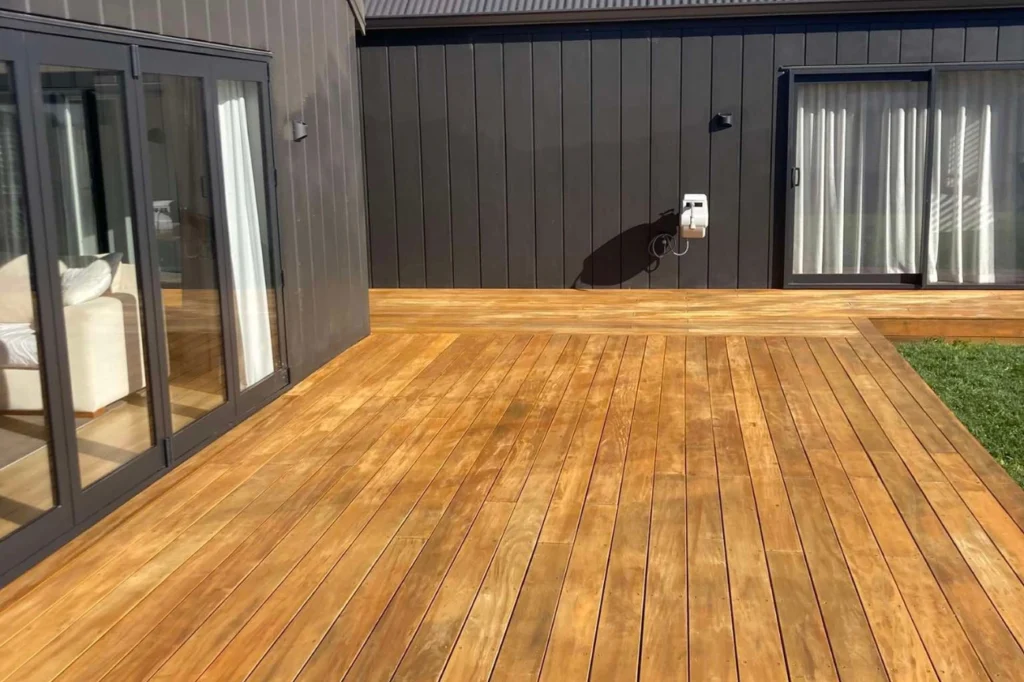 Sleek timber decks by Deck Builders Palmerston North designed for modern outdoor living.