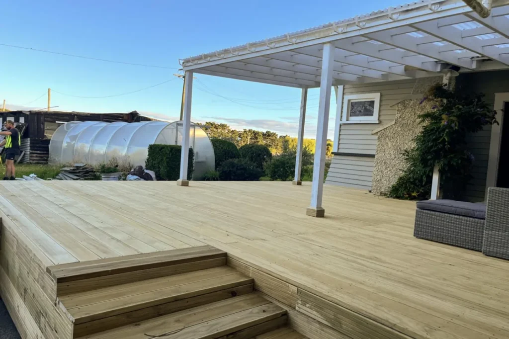 Completed floating decks by Deck Builders Palmerston North designed for modern outdoor living.
