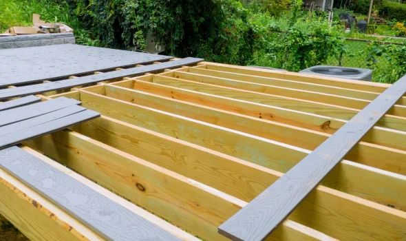 Custom Decks By Deck Builders Palmerston North With Less Work Custom decks under construction by Deck Builders Palmerston North designed for less work and least inconvenience.