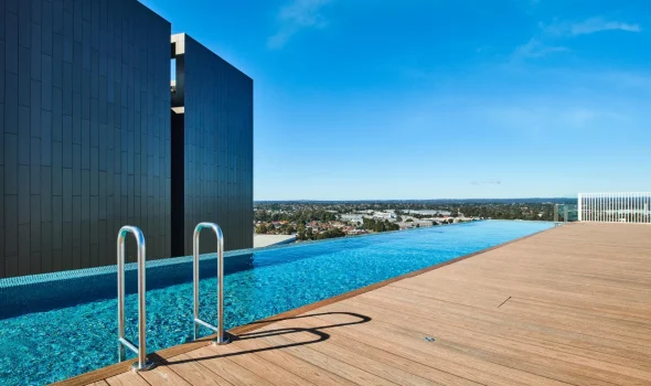 Durable Poolside Decks By Deck Builders Palmerston North Modern infinity poolside decks designed to stay in top condition by Deck Builders Palmerston North